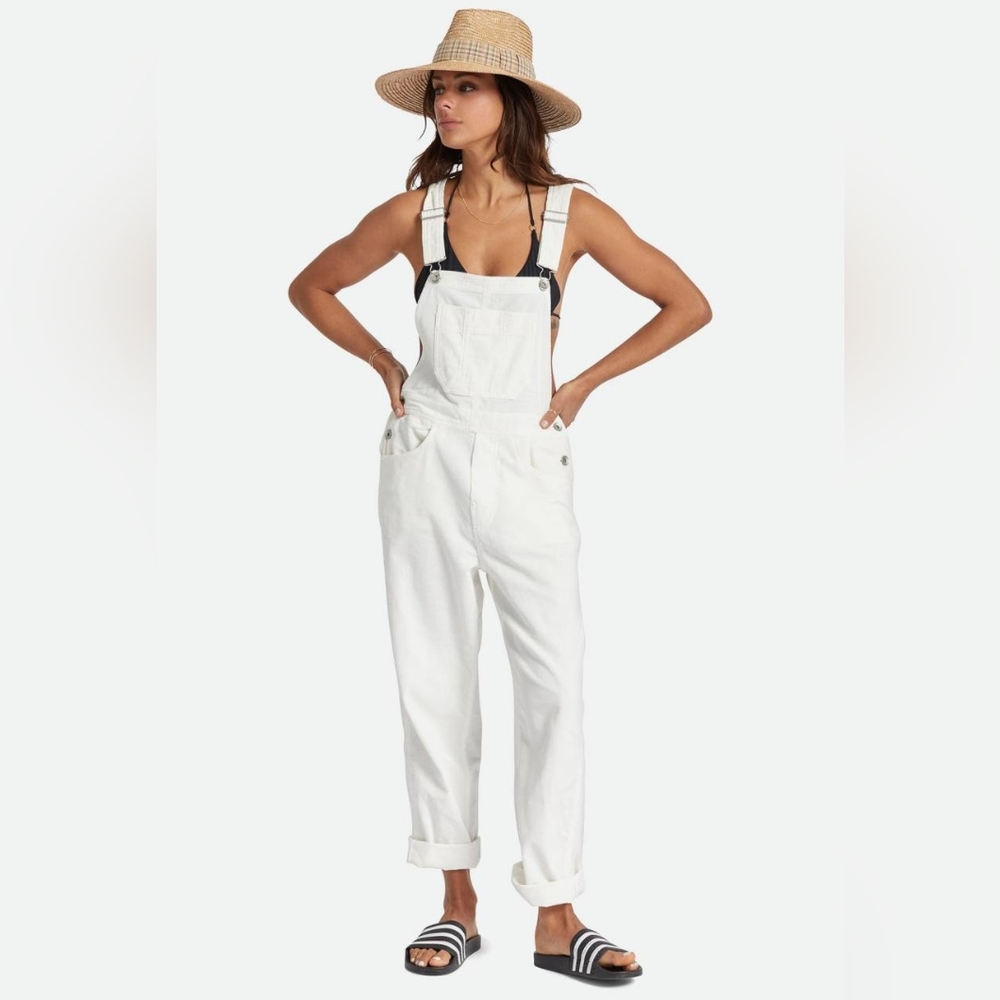 Brixton White Cord Costa Overalls Nwt